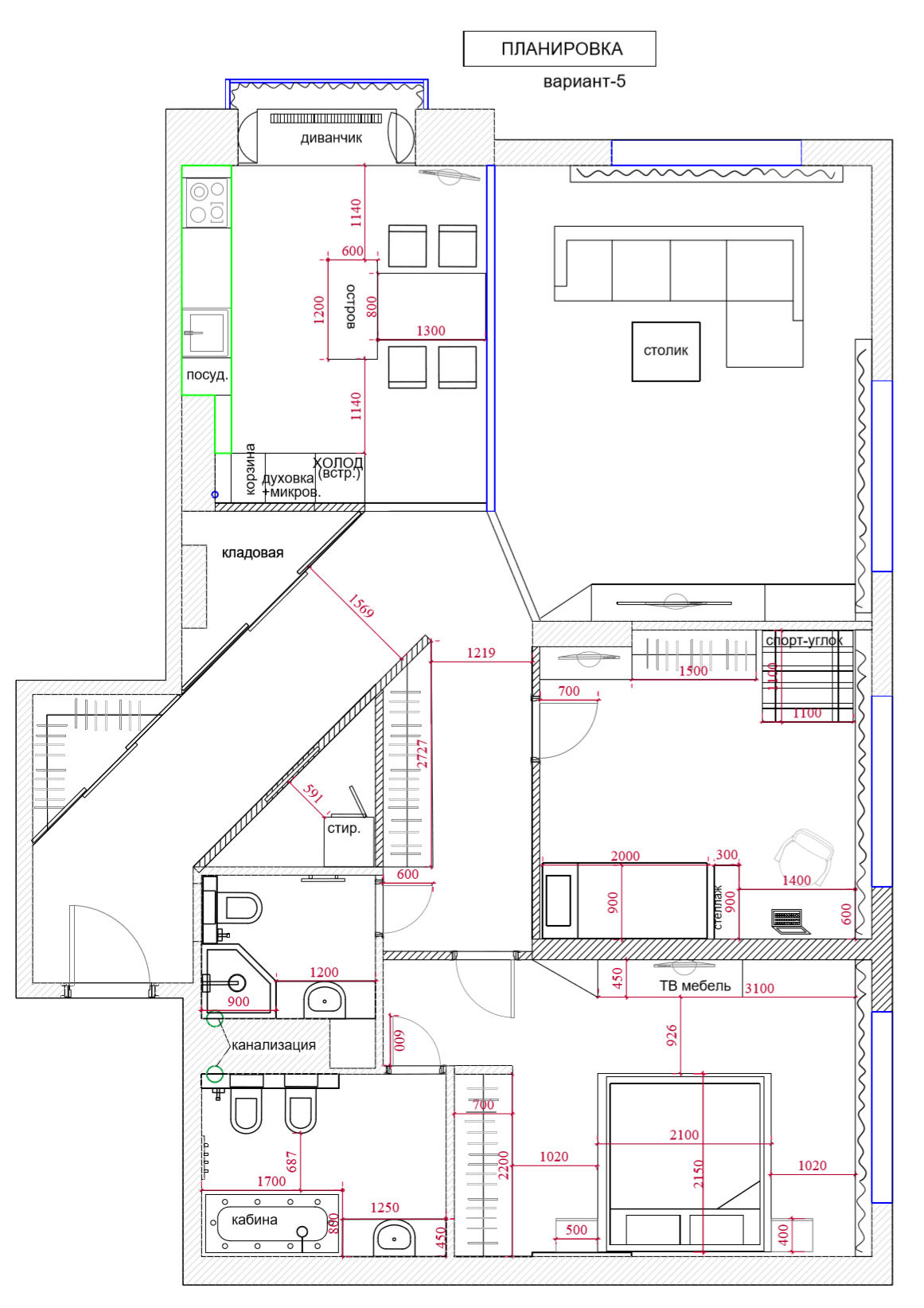 Экспресс дизайн интерьера дома, квартиры - руб/м2